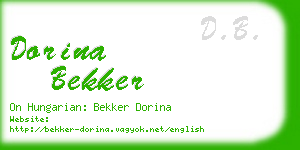 dorina bekker business card